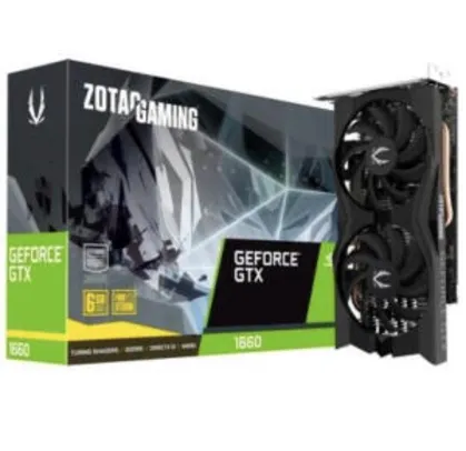 Placa de Vídeo Zotac Gaming NVIDIA GeForce GTX 1660 Twin Fan, 6GB, GDDR5