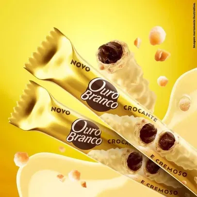 Kit 8 Unidades de Chocolate Stick Ouro Branco 