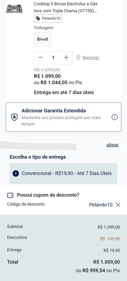 Imagem na descrição da promoção