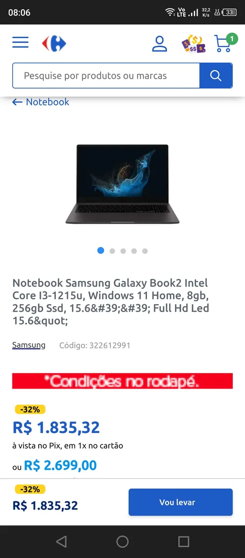 Imagem na descrição da promoção