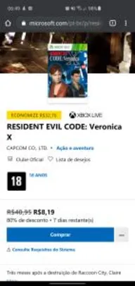 RESIDENT EVIL CODE: Veronica X | R$8