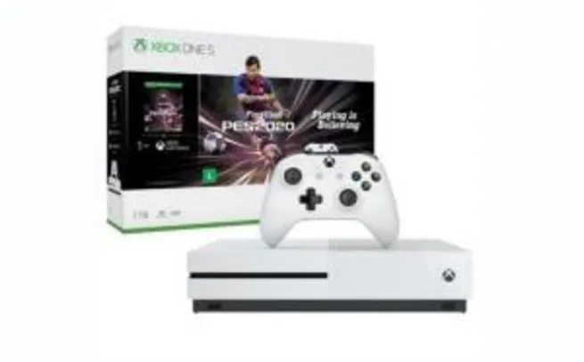 Console Microsoft Xbox One S 1TB Branco + PES 2020