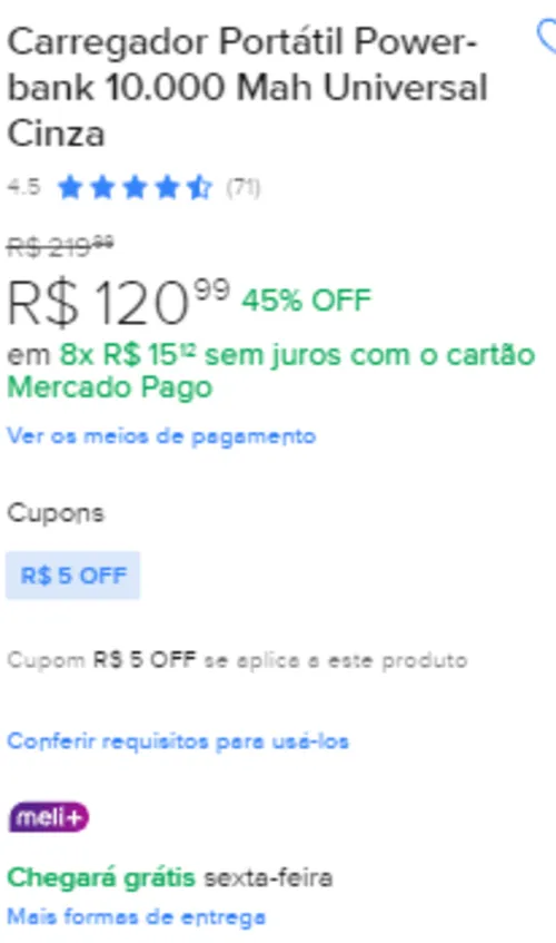 Imagem na descrição da promoção