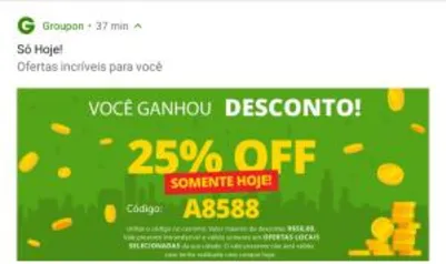 25% OFF em pediddos no Groupon