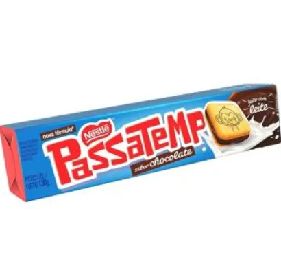 [Prime + Recorrência] Biscoito Recheado, Chocolate, Passatempo, 130g | 8 unid | R$ 1,23 cada