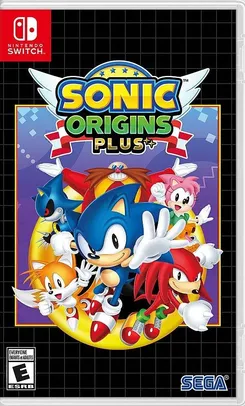 Sonic Origins Plus - Switch - Acompanha: 4 títulos remasterizados, 12 games de Game Gear, Capa reversível e livro de arte