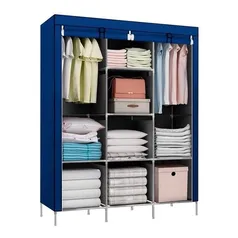 Guarda Roupa Dobrável Organizador De Roupa Azul 88130b - DecoTeam