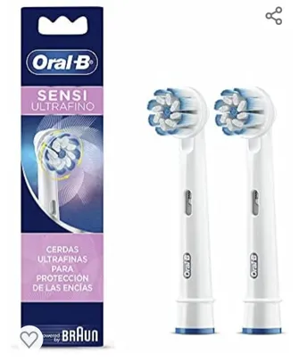 [PRIME/RECORRÊNCIA] Refil Para Escova Elétrica Oral-B Sensi Ultrafino - 2 Unidades, Oral-B |R$27