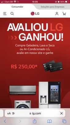 Avaliou LG Ganhou! | LG Brasil