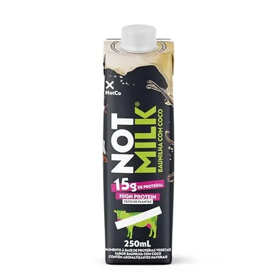 [+Por- R$4.2] Notco Bebida Proteica Notco Notmilk High Protein 15G De Proteina Baunilha Coco 250Ml