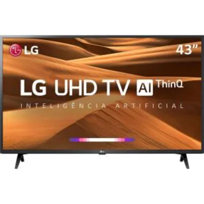 Smart TV Led 43'' LG 43UM7300 Ultra HD 4K Thinq AI Conversor Digital Integrado 3 HDMI 2 USB Wi-Fi com Inteligência Artificial