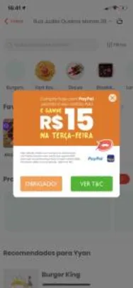 [Terça-feira] R$15 OFF em Compras acima de R$20 pangando com Cartão Itaú via PayPal