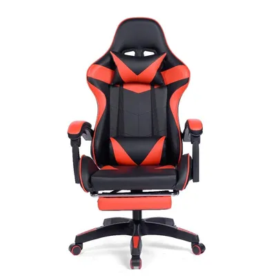 Cadeira Gamer Prizi Pz1006e, até 120 Kg, Ângulo ajustável do encosto, Vermelha