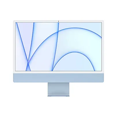 Apple iMac (de 24 polegadas, Processador M1 da Apple com CPU 8‑core e GPU 7‑core, 8 GB RAM, 256 GB) - Azul