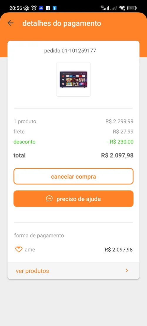 Imagem na descrição da promoção