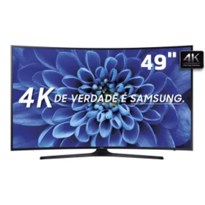 TV LED 49" UHD 4K Curva Samsung 49KU6300 com HDR Premium - R$2.639
