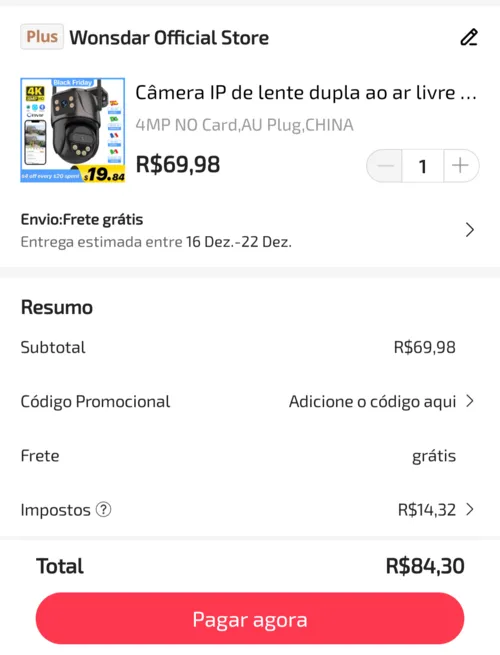 Imagem na descrição da promoção