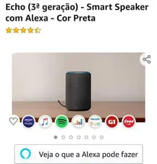 Echo (3ª Geração) com Alexa