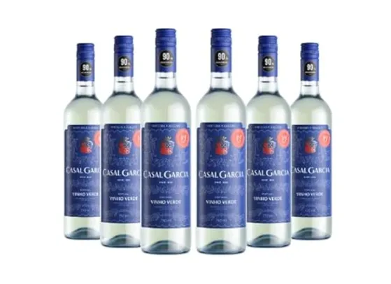 (R$36,48 a unidade) Pack de Vinho Branco Casal Garcia 750ml c/ 6unid