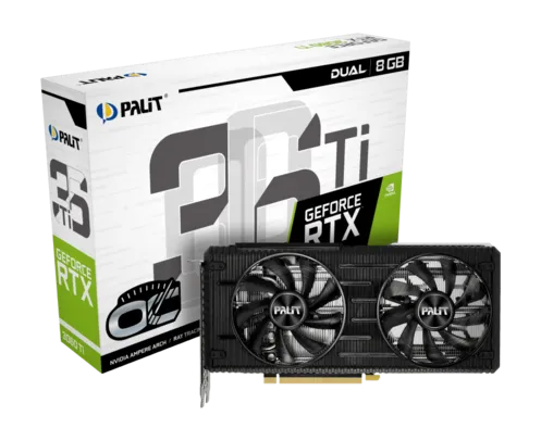 Placa de Vídeo Palit GeForce RTX 3060 Ti Dual OC LHR 8GB GDDR6 