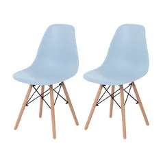 Duas cadeiras Charles Eames Azul Claro