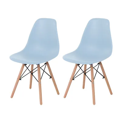 Duas cadeiras Charles Eames Azul Claro