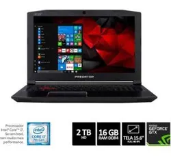 Notebook Predator Helios 300 G3-572-75L9 Intel Core i7 16GB (Geforce GTX 1060 com 6GB) 2TB Tela IPS Full HD 15,6'' W10 - Acer