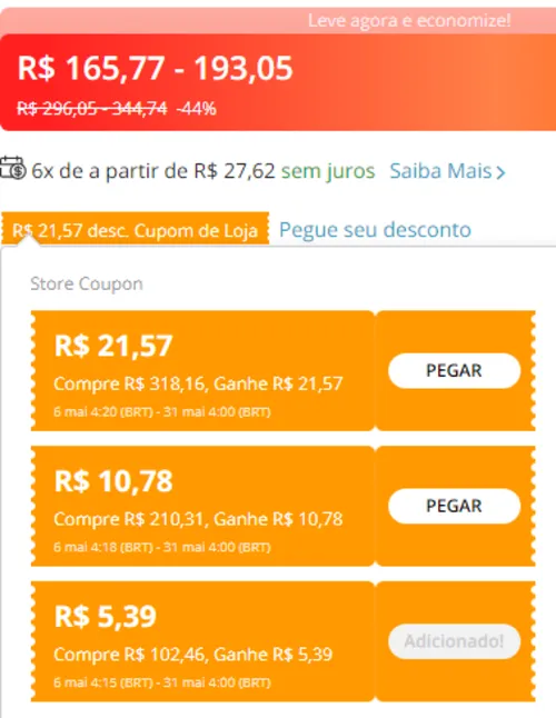 Imagem na descrição da promoção