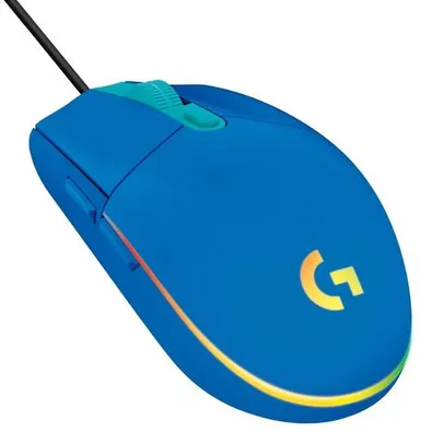 [CARTÃO AME] Mouse Gamer Logitech G203 LIGHTSYNC RGB, Azul