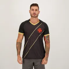 Camisa Vasco Golden Preta e Dourada Preto