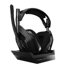 Headset Gamer Sem Fio Astro A50 + Base Station Gen 4 com Áudio Dolby para PS4, PC, Mac - Preto/Prata - 939-001674