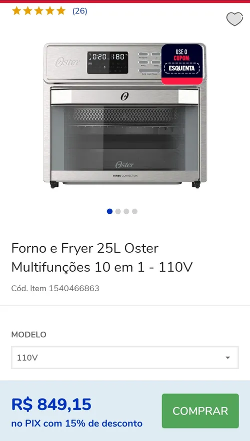 Imagem na descrição da promoção