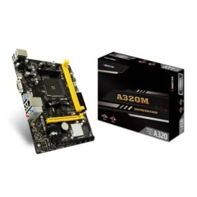 PLACA MAE BIOSTAR A320MH DDR4 SOCKET AM4 CHIPSET AMD A320 R$359
