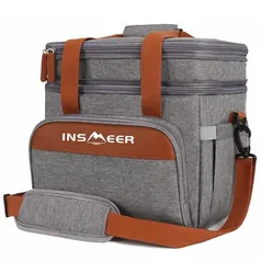 INSMEER Bolsa Térmico 20 Litros Para Lancheiras e Salgadinhos, 31 * 21 * 31cm, Gris Saco Termica, Cinza