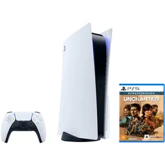 Console Playstation 5 + Controle Dualsense Playstation 5 + Game Uncharted