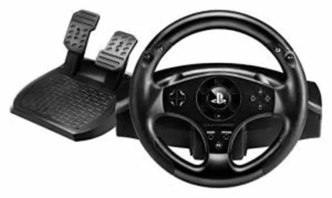 Volante e Pedais T80 para PS4 e PS3 com 2 Pás de Mudança de Velocidade,  Pedais com Resistencia Progressiva - Thrustmaster - R$ 499