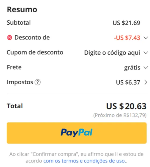 Imagem na descrição da promoção