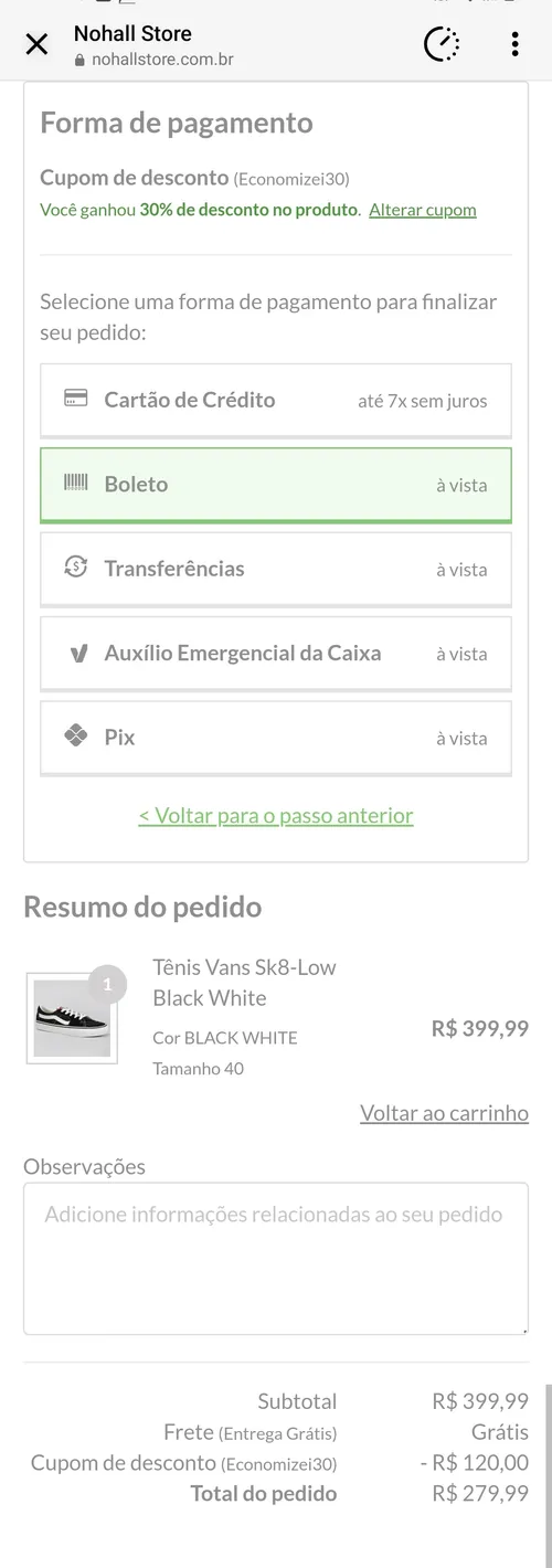 Imagem na descrição da promoção