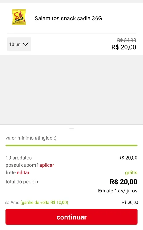 Imagem na descrição da promoção