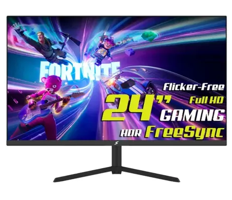 Monitor Gamer SuperFrame Vision, 24 Pol, Full HD, 102% SRGB, E-LED, HDR, FreeSync, HDMI/VGA, 100Hz, SFPFB-24100-FHD