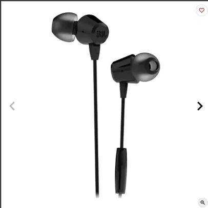 FONE DE OUVIDO INTRA-AURICULAR JBL C50HI PRETO, JBLC50HIBLK