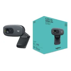 Webcam Logitech, C270, 3MP, HD, 720p | R$140