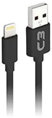 [PRIME] Cabo USB-Lightning C3Plus 1M 2A Preto - CB-L10BK | R$10