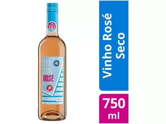 [App | Cliente Ouro| Pague 1 Leve 2] Vinho Rosé Seco Rosé Piscine Sea Sun França 750ml