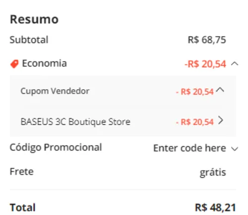 Imagem na descrição da promoção