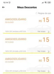 [99Entrega] 100% Off em 3 entregas até R$15