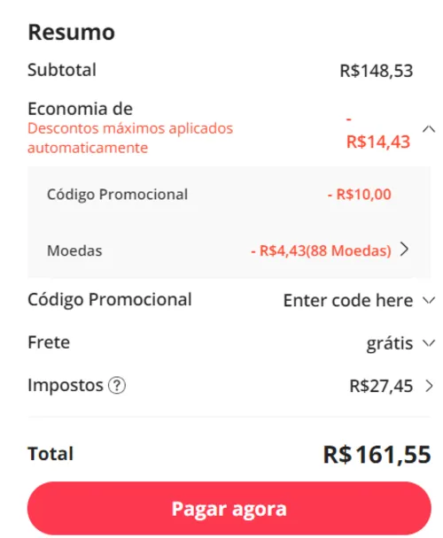 Imagem na descrição da promoção