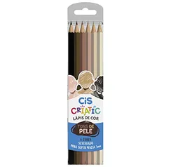 (Prime) CRIATIC Lápis de Cor CIS Sextavado 3mm c/ 06 Cores Tons de Pele | R$4,23