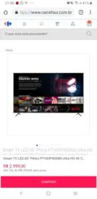 Smart TV LED 65" Philco PTV65F80SNS Ultra HD 4K 3 HDMI 2 USB - R$2.999