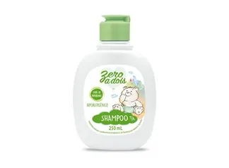 Shampoo infantil, Zero a dois, Branco, 250 Ml